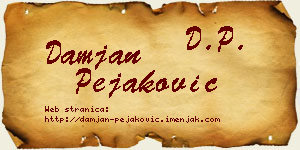 Damjan Pejaković vizit kartica